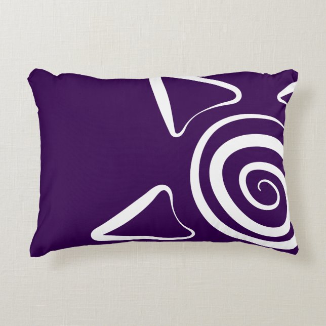 Simple Designed Purple Colour  Decorative Cushion (Front)