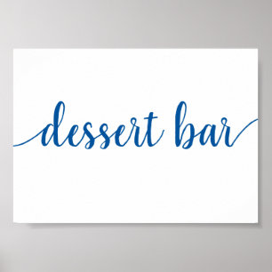 Simple Dessert Bar French Blue Any Event Sign
