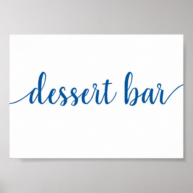 Simple Dessert Bar | French Blue Any Event Sign (Front)