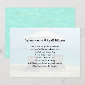 Simple Destination Wedding Beach Chairs Invitation