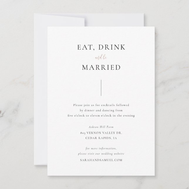 Simple Detail Card, Wedding Detail Card (Front)