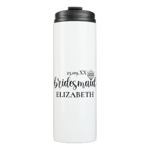 Simple Diamond Elegant Script Bachelorette Weekend Thermal Tumbler
