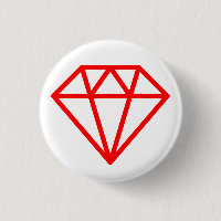 Simple Diamond - Red on White