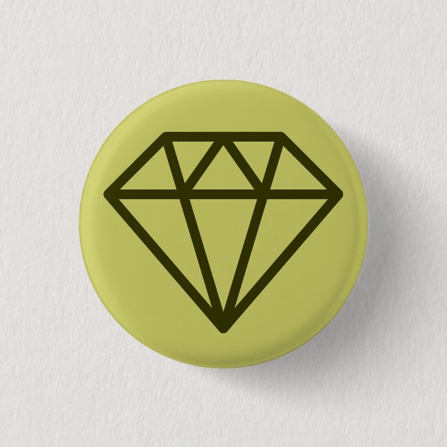 Simple Diamond - Shades of Olive 3 Cm Round Badge (Front)