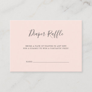Simple Diaper Raffle Baby Shower Enclosure Card