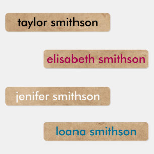 Simple Different Colours Basic Add Your Name Schoo