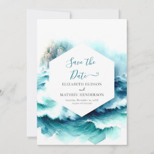 Simple Digital Nautical Wedding Save The Date