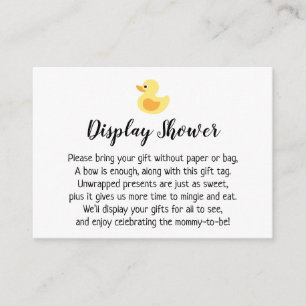 Simple Display Baby Shower Gift Card, Rubber Duck Enclosure Card