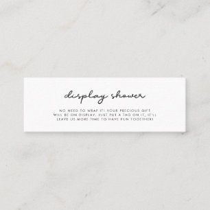 Simple Display shower card insert