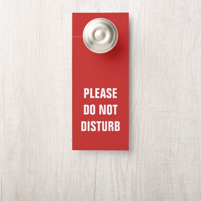 Simple DO NOT DISTURB hotel room door hangers (On Knob)