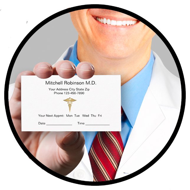 Simple Doctor Appointment Card Deisgn (Creator Uploaded)