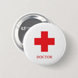 Simple Doctor MEDIC & First Aid, Cross, Ambulance, 6 Cm Round Badge