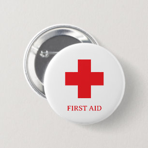 Simple Doctor MEDIC & First Aid, Cross, Ambulance, 6 Cm Round Badge
