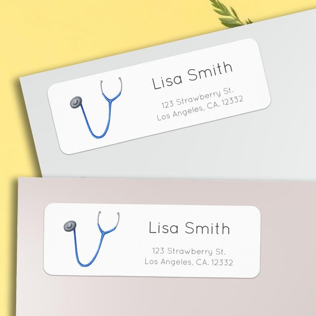 Simple Doctor Stethoscope Return Address (Creator Uploaded)