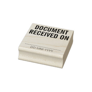 Simple "DOCUMENT RECEIVED ON" Rubber Stamp