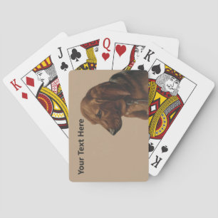 Simple Dog and Your Text Here Playing Cards