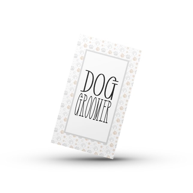 Simple Dog Groomer With QR code Business Card (Simple Dog Groomer With QR code Business Card)