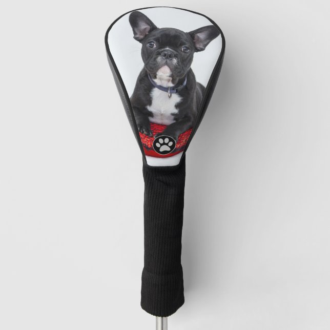 Simple Dog Paw Print Photo Golf Head Cover (Front)