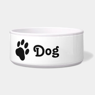 Simple Dog Paw Silhouette With Text Dog