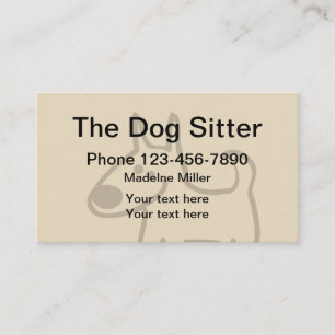 Simple Dog Sitter Business Card