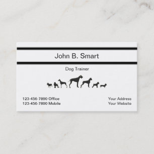 Simple Dog Trainer Business Card