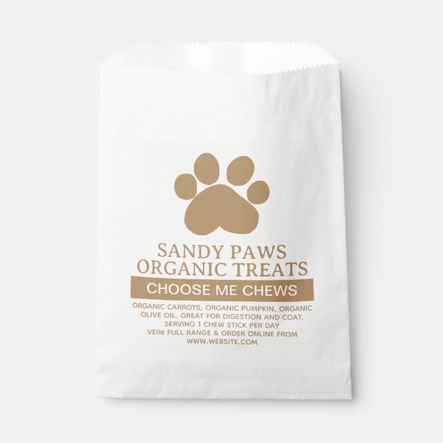 Simple Dog Treats Ingredients Your Logo Business Favour Bags (Front)