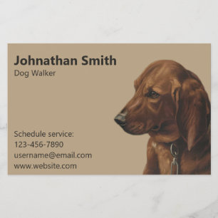 Simple Dog Walker Service Business Flyer