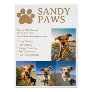 Simple Dog Walking Pet Sitter Pet Photography  Poster