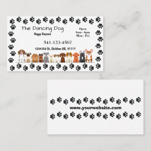 Simple Doggy Daycare Business Cards