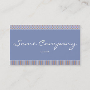 Simple Dots And Stripes Collection (Blue) Business Card