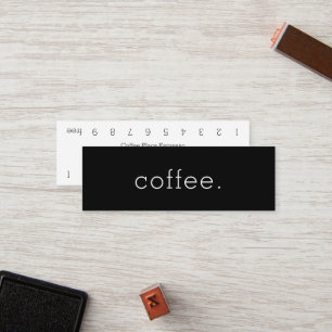 Simple Double Dark Loyalty Coffee Punch-Card