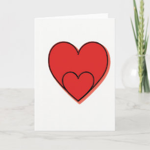 Simple Double Heart Love Card