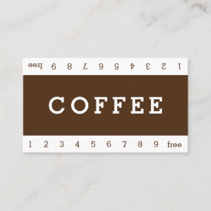 Simple Double Horizon Loyalty Coffee Punch-Card Card