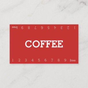 Simple Double Number Loyalty Coffee Punch-Card
