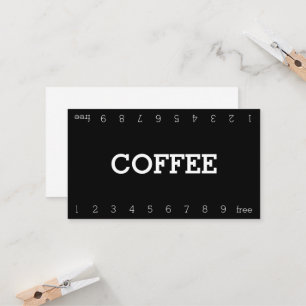 Simple Double Number Loyalty Coffee Punch-Card