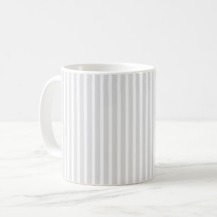 Simple double-sided decor in stripes & cage coffee mug