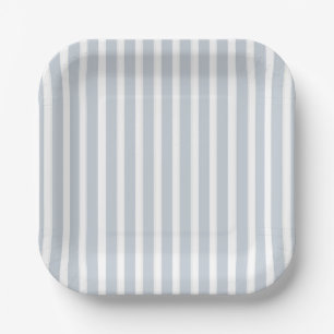 Simple double-sided decor in stripes & cage paper plate