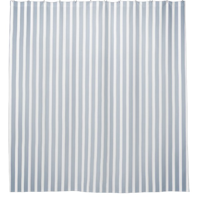 Simple double-sided decor in stripes & cage shower curtain (Front)