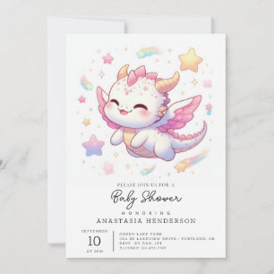 Simple Dragon Baby Shower Invitation