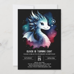 Simple Dragon Birthday Children Invitation