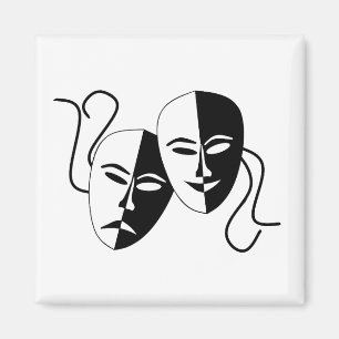 Simple Drama Comedy Masks Acting Magnet