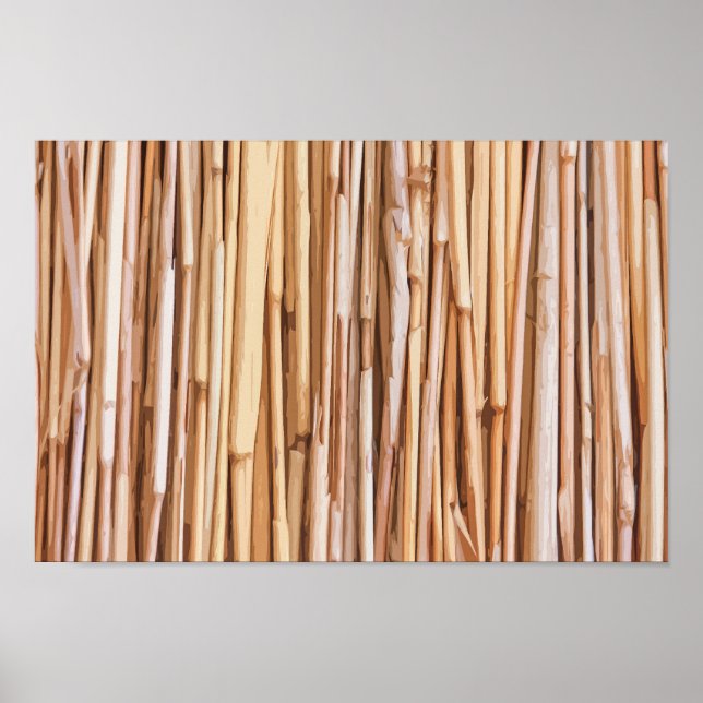 Simple Dried Bamboo Artwork | Poster (Front)