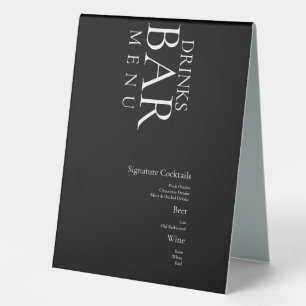 Simple Drinks Cocktail Wine Wedding Black White