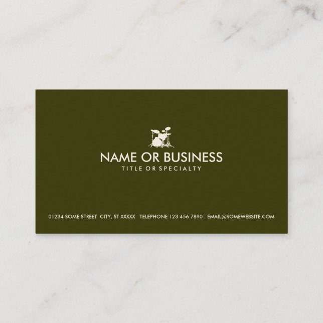simple drums business card (Front)