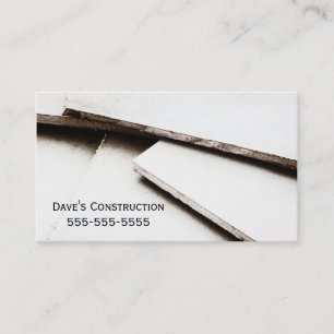 Simple Drywall Construction Business Card
