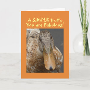 Simple duck Birthday Card