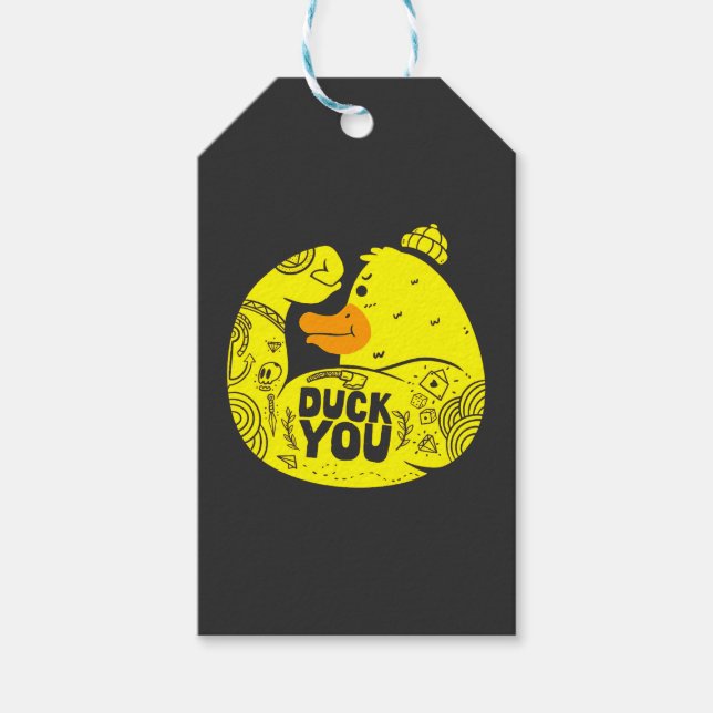 Simple Duck you Gift Tags (Front)