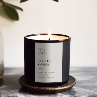 SIMPLE DUSKY EGG IVORY WHITE MINIMAL CANDLE LOGO FOOD LABEL