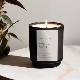 SIMPLE DUSKY EGG IVORY WHITE MINIMAL MODERN CANDLE FOOD LABEL