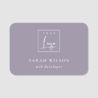 Simple Dusky Lilac Custom Promotion Business Logo